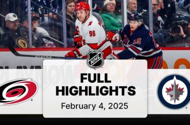 NHL Highlights | Hurricanes vs. Jets | February 04, 2025