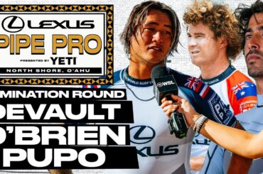 Miguel Pupo, Liam O'Brien, Imaikalani deVault | Lexus Pipe Pro pres by YETI 2025 - Elimination Round