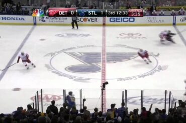 David Perron goal. Detroit Redwings vs St. Louis Blues 4/4/12 NHL Hockey