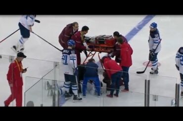 IIHF 2014 Finland-Russia |  Vadim Shipachyov Insane Hit To Pekka Jormakka