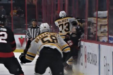 Charlie McAvoy STAPLES Connor Brown Into The Boards With This Massive Hit