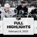 NHL Highlights | Canucks vs. Sharks | February 06, 2025
