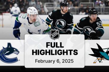 NHL Highlights | Canucks vs. Sharks | February 06, 2025