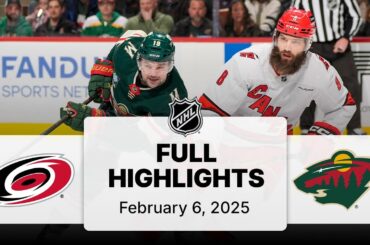 NHL Highlights | Hurricanes vs. Wild | February 06, 2025