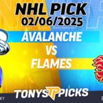 Colorado Avalanche vs Calgary Flames  2/6/25 NHL Pick Prediction