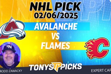 Colorado Avalanche vs Calgary Flames  2/6/25 NHL Pick Prediction