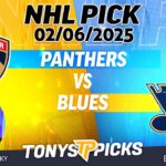 Florida Panthers vs St Louis Blues 2/6/25 NHL Pick Prediction