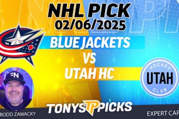 Columbus Blue Jackets vs Utah Hockey Club 2/6/25 NHL Pick Prediction