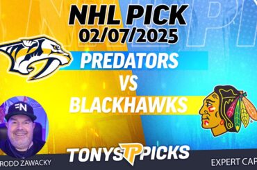 Nashville Predators vs Chicago Blackhawks 2/7/25 NHL Pick Prediction