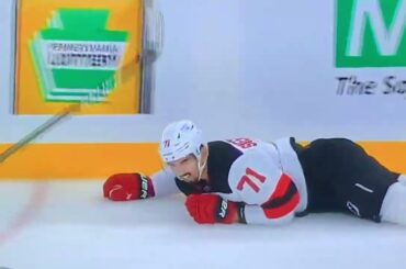 Devils D #71 Jonas Siegenthaler injury.