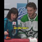 Happy Birthday to Wyatt Johnston, celebrating his birthday on the bench after Game 4 in Colorado!