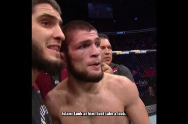 even in-between rounds Khabib vs Conor was intense! 😳 #nocommentary