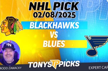 Chicago Blackhawks vs St Louis Blues 2/8/25 NHL Pick Prediction