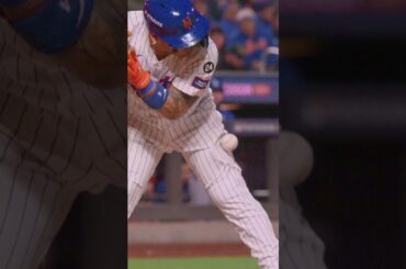 He got hit TWICE by the same pitch 😳 #mlb #baseball #mets #Dodgers #NLCS