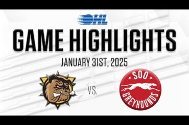 OHL Highlights: Brantford Bulldogs @ Sault Ste. Marie Greyhounds Jan. 31, 2025