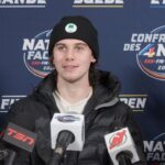 Jack Hughes, Haula meet the media on Day 1 of the 4 Nations Face-Off