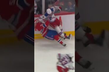 Jacob Trouba's MASSIVE Hit on Barron! #nhl #hockey #hockeyhits #rangers #montrealcanadiens