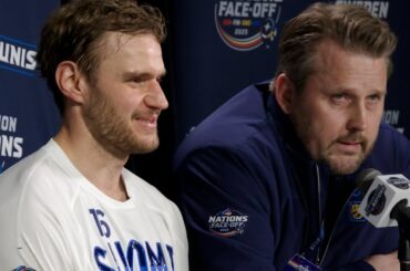 Barkov ja Pennanen harjoitusten jälkeen 🇫🇮🇫🇮 Barkov and Pennanen after practice on Day 1