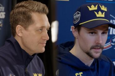 Hallam, Karlsson inför premiären 🇸🇪🎤 Head Coach Hallam and Erik Karlsson address the media