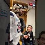 Marchenko the Sports Reporter?! 😂🎤 Marchy Asks Luca The Hard-Hitting Questions #shorts #nhl