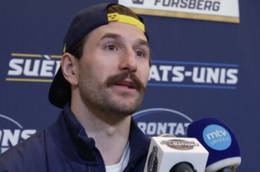 Forsberg, Ekholm och Hallam efter matchen i 4 Nations 🇸🇪 Sweden February 13 interviews