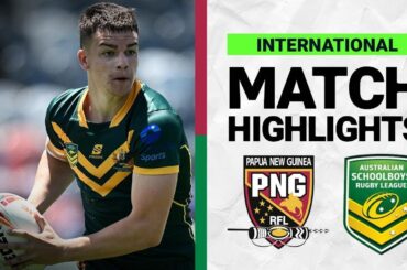 Rugby League International | PNG Junior Kumuls V Australian Schoolboys | Match Highlights | 2024