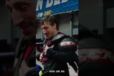 Post-game Marchand is an absolute *VIBE* 🥳🤣🇨🇦