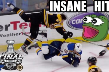 Torey Krug HUGE Hit Without a Helmet on Robert Thomas 5/27/19