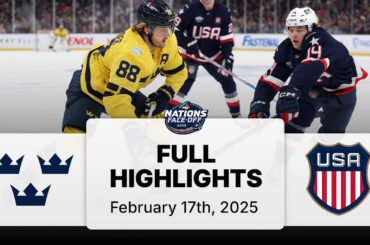 Sweden vs. United States | 4 Nations Face-Off Highlights | February 17, 2025
