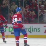 Alexandre Carrier scores a goal against the New Jersey Devils