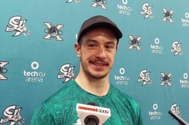 Andrew Poturalski Postgame - |San Jose Barracuda vs Ontario Reign| AHL| 2.19.25