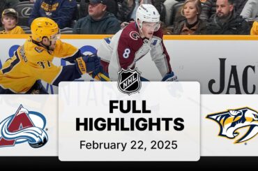 NHL Highlights | Avalanche vs. Predators I February 22, 2025