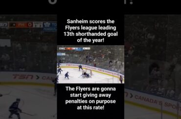 Travis Sanheim gets the Flyers on the board with a short-handed goal! #nhlhighlights