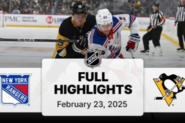 NHL Highlights | Rangers vs. Penguins | February 23, 2025