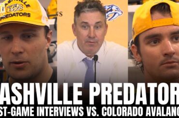 Luke Schenn, Justin Barron & Andrew Brunette Recap Nashville Predators Win vs. Colorado Avalanche