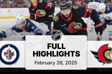 NHL Highlights | Jets vs. Senators | February 26, 2025