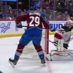Avalanche's Nathan MacKinnon Bats Puck Out Of Mid-Air For Second Goal vs. Devils
