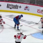 Artturi Lehkonen scores a goal against the New Jersey Devils