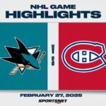 NHL Highlights | Sharks vs. Canadiens - February 27, 2025