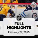 NHL Highlights | Jets vs. Predators | February 27, 2025