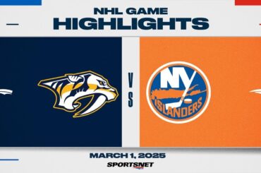 NHL Highlights | Predators vs. Islanders - March 1, 2025