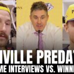 Gustav Nyquist, Filip Forsberg, Juuse Saros & Brunette on Preds Stopping Winnipeg's 11 GM Win Streak