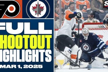 Philadelphia Flyers at Winnipeg Jets | FULL Shootout Highlights - March 1, 2025