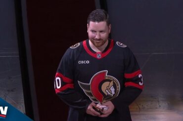 Former Senators Goalie 'The Hamburglar' Honoured With Burger Toss