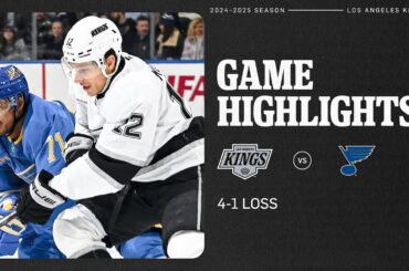 LA Kings Fall to St Louis Blues in Second Half of Back-to-Back on the Road