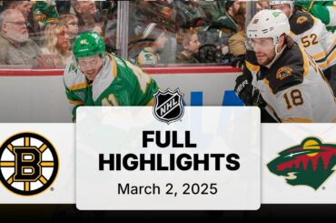 NHL Highlights | Bruins vs. Wild - March 2, 2025