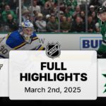 NHL Highlights | Blues vs. Stars | March 02, 2025