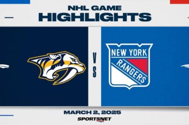 NHL Highlights | Predators vs. Rangers - March 2, 2025