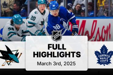 NHL Highlights | Sharks vs. Maple Leafs | March 03, 2025