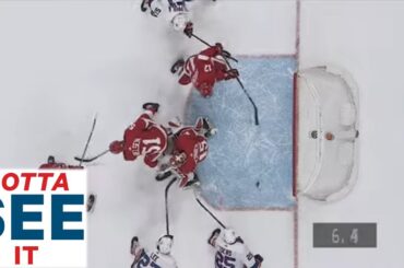 GOTTA SEE IT:  Red Wings' Bernier Makes Big Save In Dying Seconds, Islanders Can't Score On Open Net